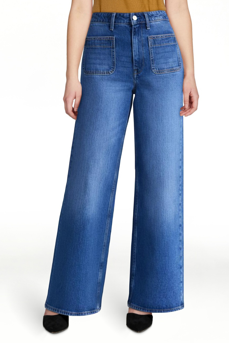 Free Assembly Women's and Women's Plus The Larchmont High Rise Patch Pocket Jeans, 32" Inseam, Si... | Walmart (US)