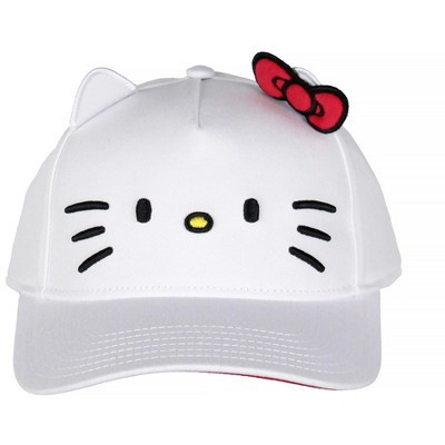 Sanrio Hello Kitty Embroidered Face Whiskers Adult Snapback Hat With 3D Ears And Bow | Target