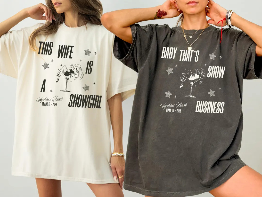 Wife Is A Showgirl Shirt This Bride is a Showgirl The Wife Life Bachelorette Tshirt | Etsy (US)