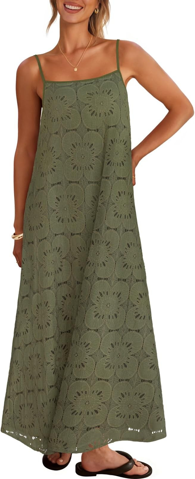 MEROKEETY Women's Summer Maxi Dress Boho Spaghetti Straps Sundress | Sleeveless, Casual, Floral L... | Amazon (US)