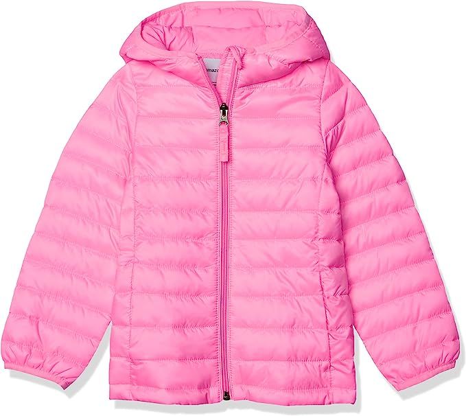 Amazon Essentials Girls and Toddlers' Lightweight Water-Resistant Packable Hooded Puffer Jacket | Amazon (US)