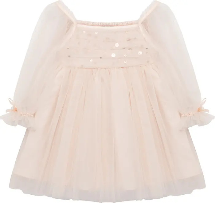 Long Sleeve Tulle Babydoll Dress | Nordstrom