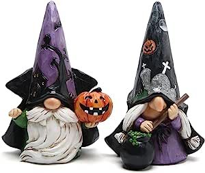 Amazon.com: Hodao Halloween Gnomes Decorations Handmade Scandinavian Gnomes Figurines Halloween W... | Amazon (US)