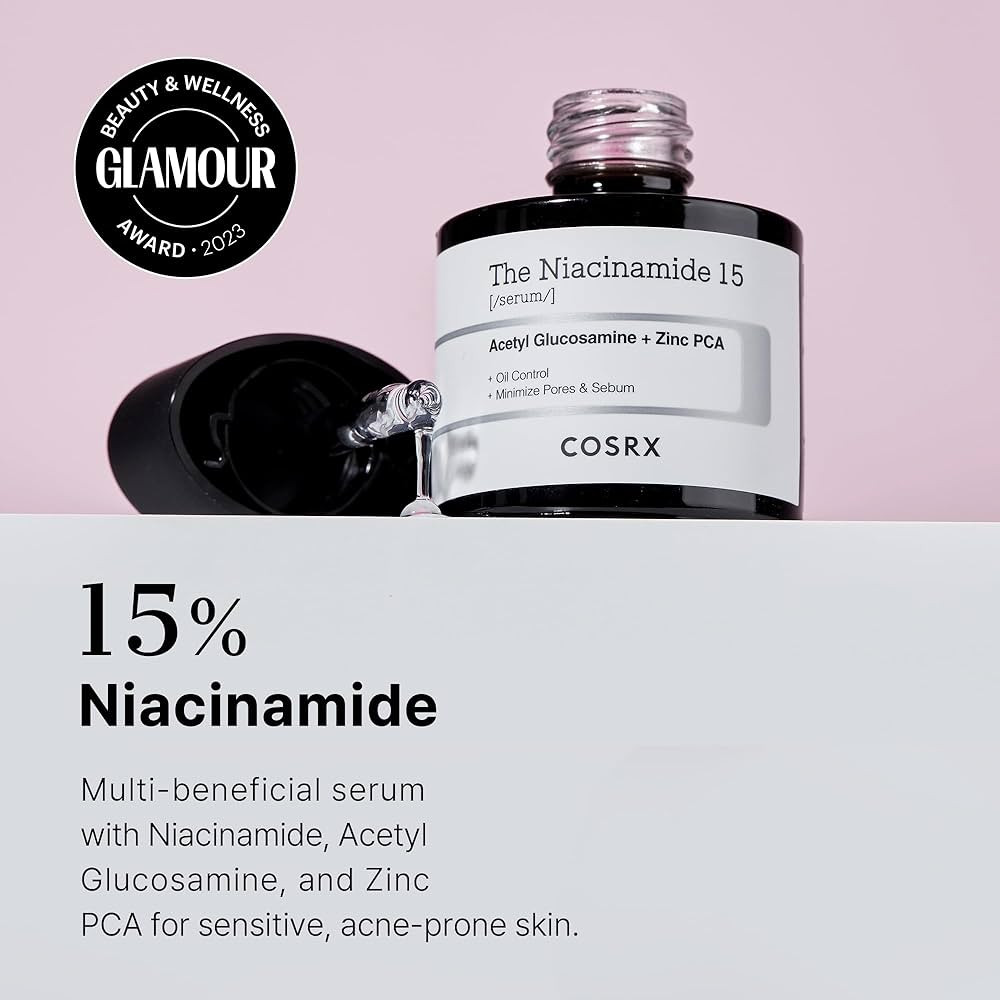 COSRX Niacinamide 15% Face Serum, Minimize Enlarged Pores, Redness Relief, Discoloration Correcti... | Amazon (US)