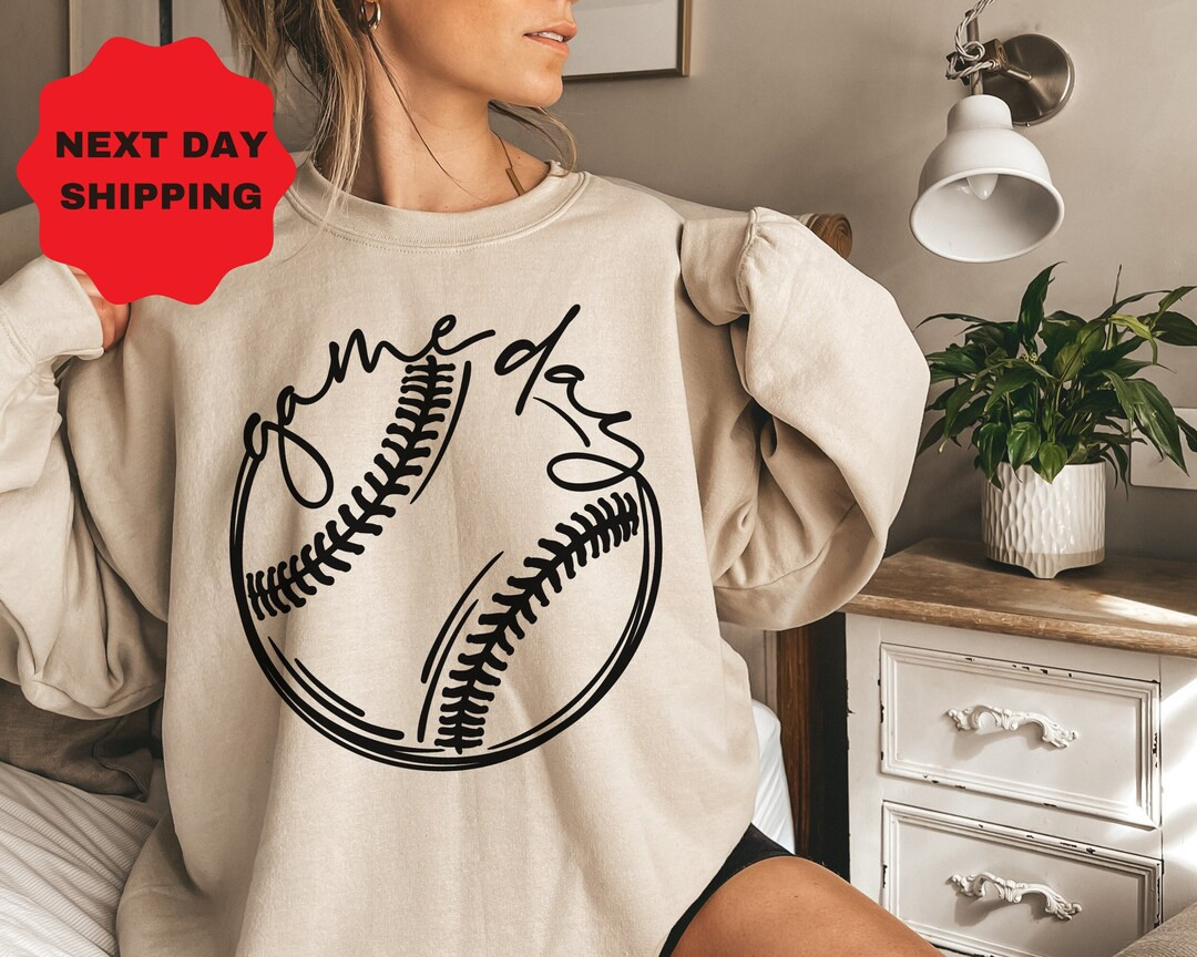 Game Day Baseball Sweatshirt,game Day Softball Sweatshirt,funny Baseball Mom Sweatshirt,baseball ... | Etsy (US)