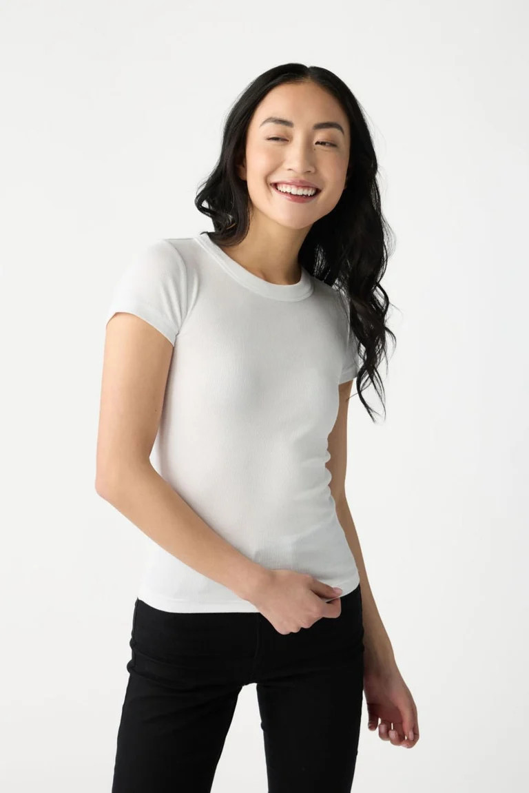 Women's Fine Ribbed Tee | Cozy Earth