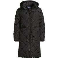 Lands' End Women's Cinch Waist Coat in Black | Size: 10-12 | Debenhams UK