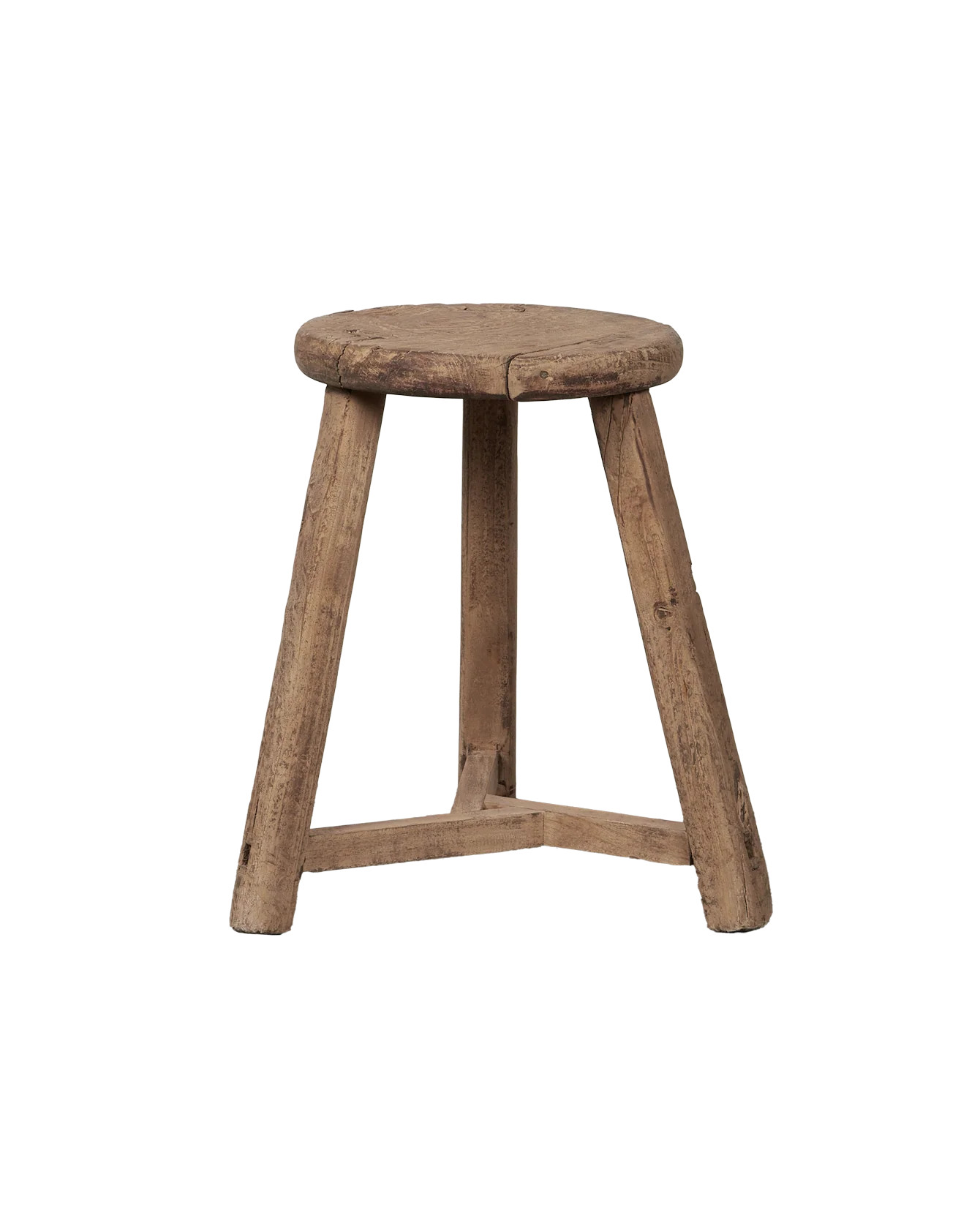 Olive Ateliers Vintage Round Elm Stool from China | Olive Ateliers