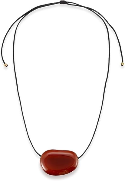 18K Chunky Gold Silver Long Pendant Necklace for Women, Minimalist Charm on Adjustable Black Cord... | Amazon (US)