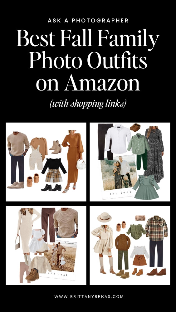 Family photo outfits for fall from Amazon. 15 years as a family photographer taught me what looks great on camera. Here's how I style my clients for fall family photos from Amazon. Amazon style. Fall outfits. Fall fashion. Fall boy outfits. Amazon men.