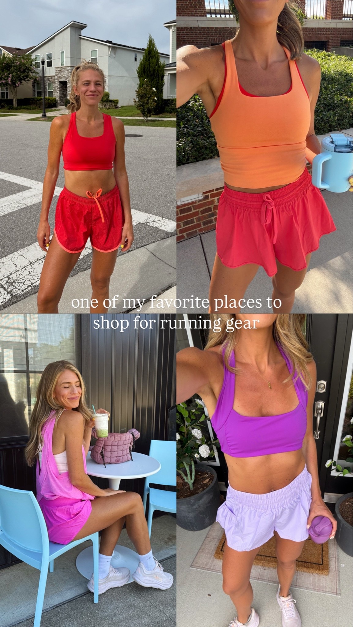 Some of my favorite running gear from @FPmovement. Wearing my true size medium and all sports bras and running shorts. I am wearing a size small in the pink loose tank. It runs oversized. #FPmovement #FPMovementPartner

#LTKActive #LTKfitnessgoals #LTKootd
