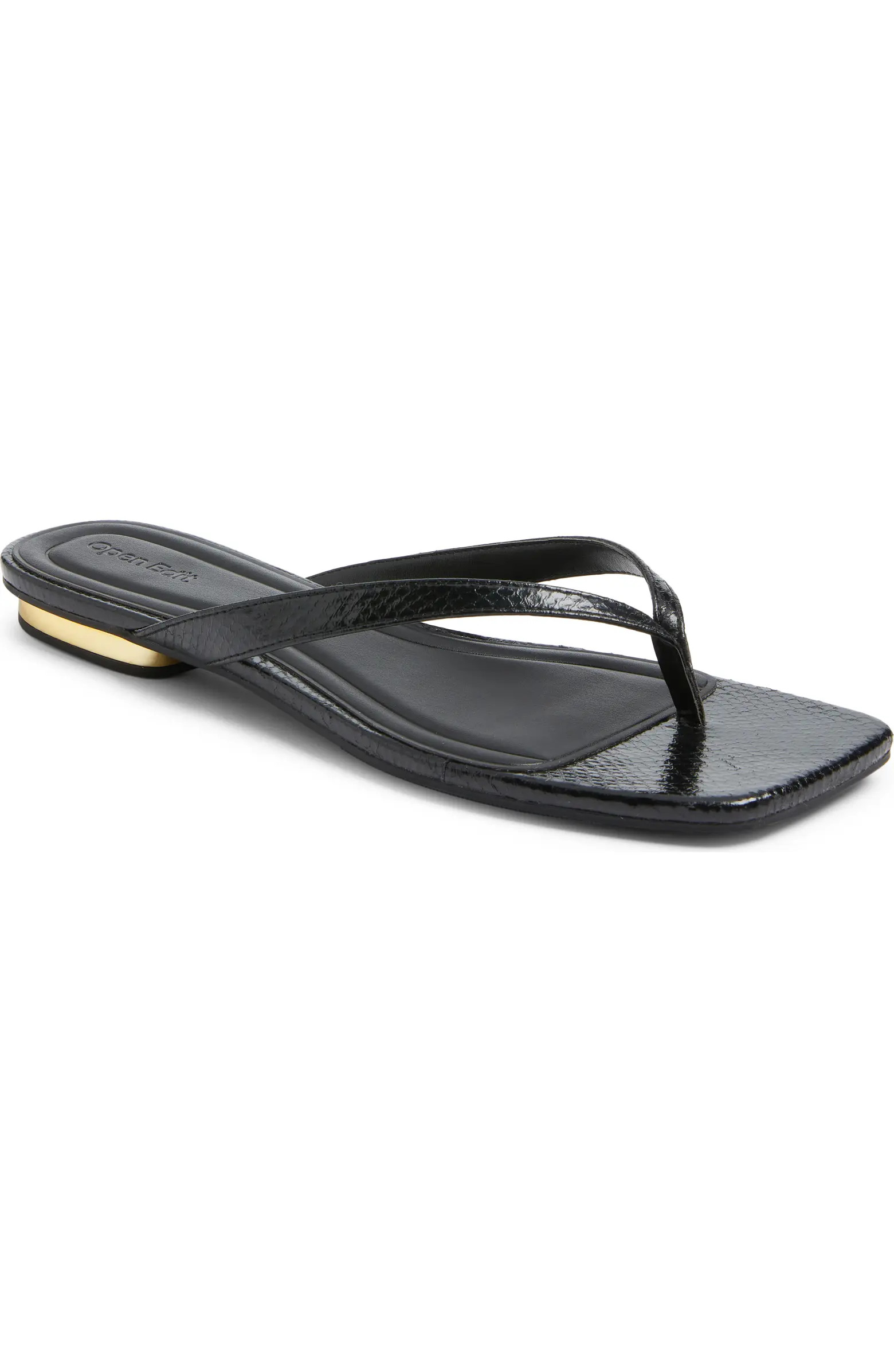 Open Edit Ocean Snakeskin Embossed Thong Sandal (Women) | Nordstrom | Nordstrom