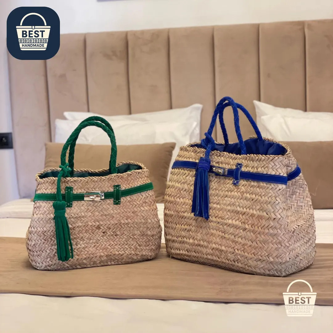 Dan Strap Moroccan Straw Bag: Handmade Woven Boho Market Tote - Etsy | Etsy (US)