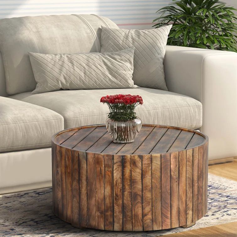 Lumberton Solid Wood Drum Coffee Table | Wayfair Professional