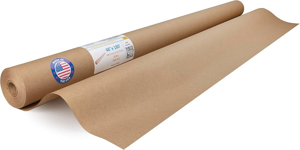 Brown Kraft Paper Roll 48" x 2160" (180 feet) - Brown Wrapping Paper 30lb Thickness - Craft Paper... | Amazon (US)