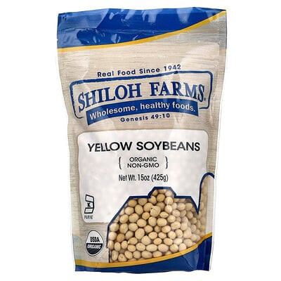 Shiloh Farms, Organic Yellow Soybeans, 15 oz (425 g) | iHerb