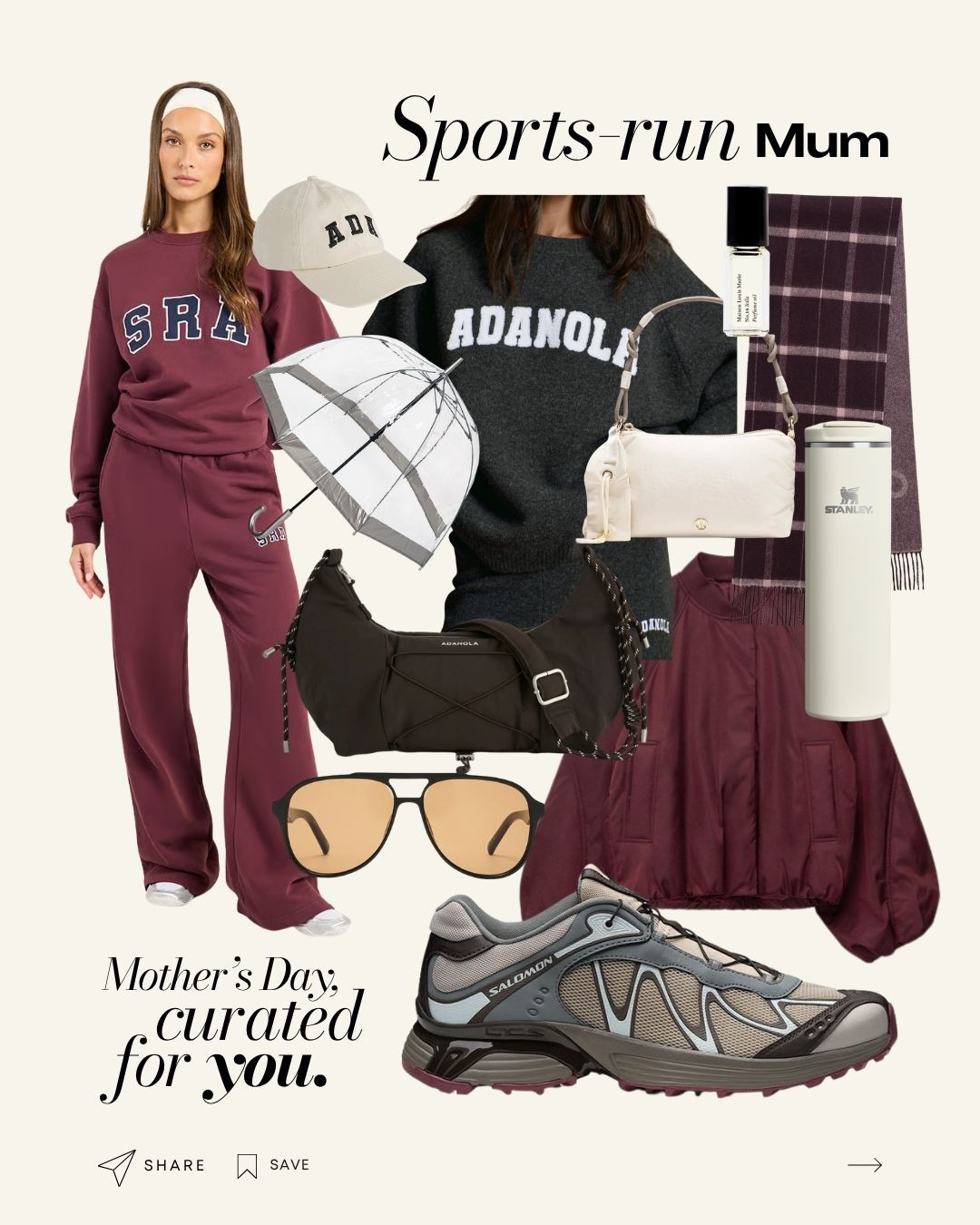 Mothers Day Gift Guide

Sports-Run Mum

It's time to treat mum with something special. Here's a stylist curated list of gifts she'll actually love:

Stylerunner Tracksuit
Adanola Cap
Adanola Knit Sweater
Maison Louis Marie Perfume
Clifton Umbrella
Lululemon Convertible Ruched Strap Crossbody Bag Mini
Witchery Scarf
Adanola Crossbody Bag
Le Specs Tragic Magic Sunglasses
& Other Stories Bomber Jacket
Stanely Transit Fliptop Mug
Salomon XT Whisper Sneakers


 

 

#LTKaustralia #LTKautumn #LTKgiftguide