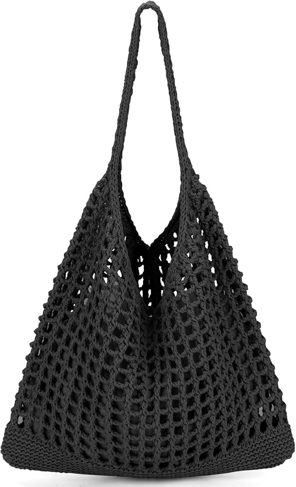 EIMMBD Crochet Bags for Women Beach Totes Bags Aesthetic Summer Tote Shoulder Hippie Bag Knit Bag | Amazon (US)