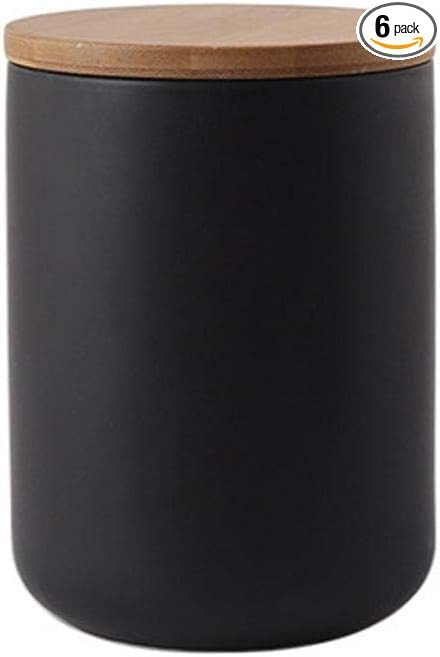 MilkyWay Food Storage Jar Strong Ceramic Storage Canisters with Airtight Seal Bamboo Lid Modern D... | Amazon (US)