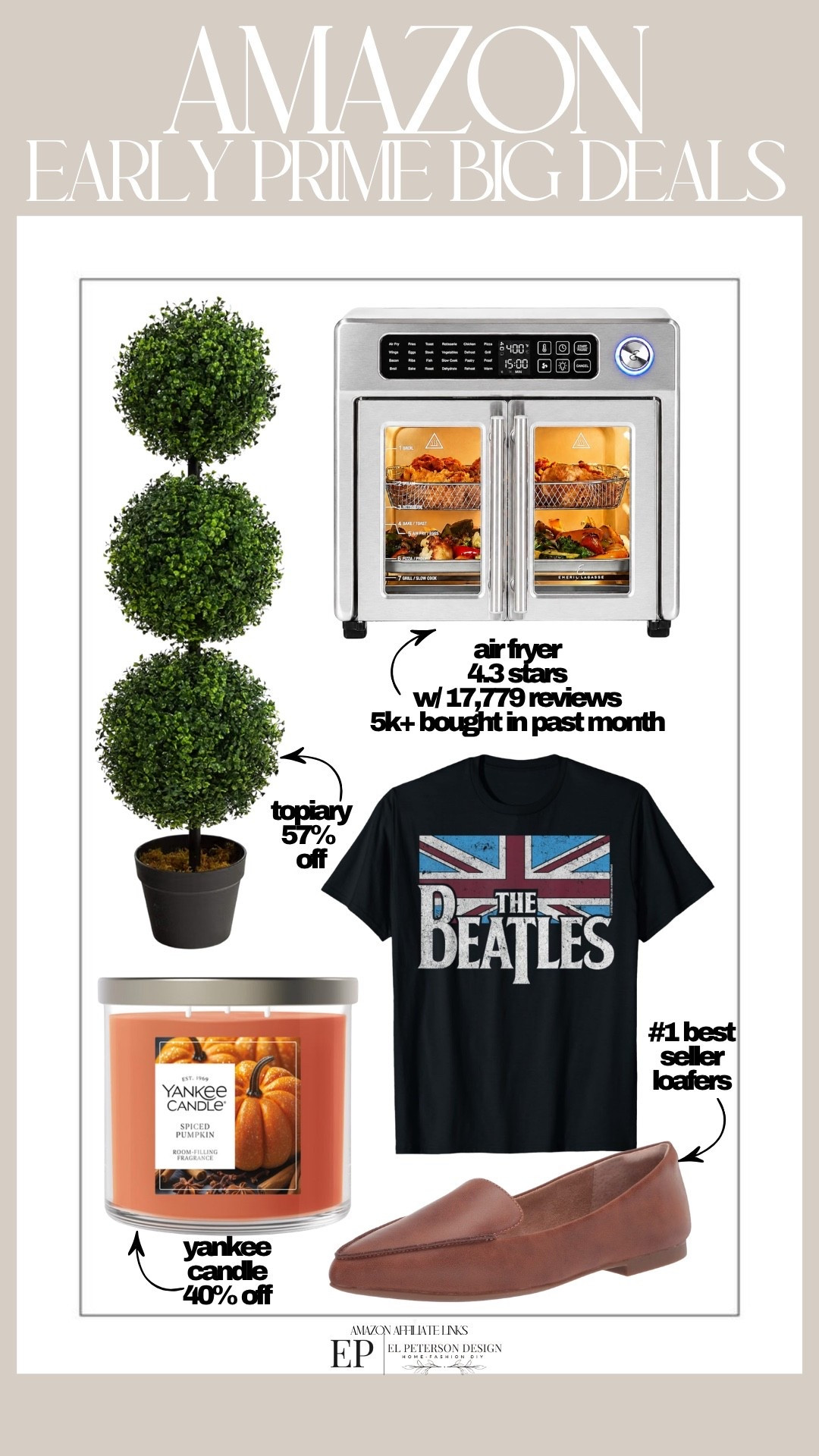 Amazing
Early Prime Big Deals
Topiary
Air fryer
Tshirt
Loafers
Candle

#LTKSaleAlert