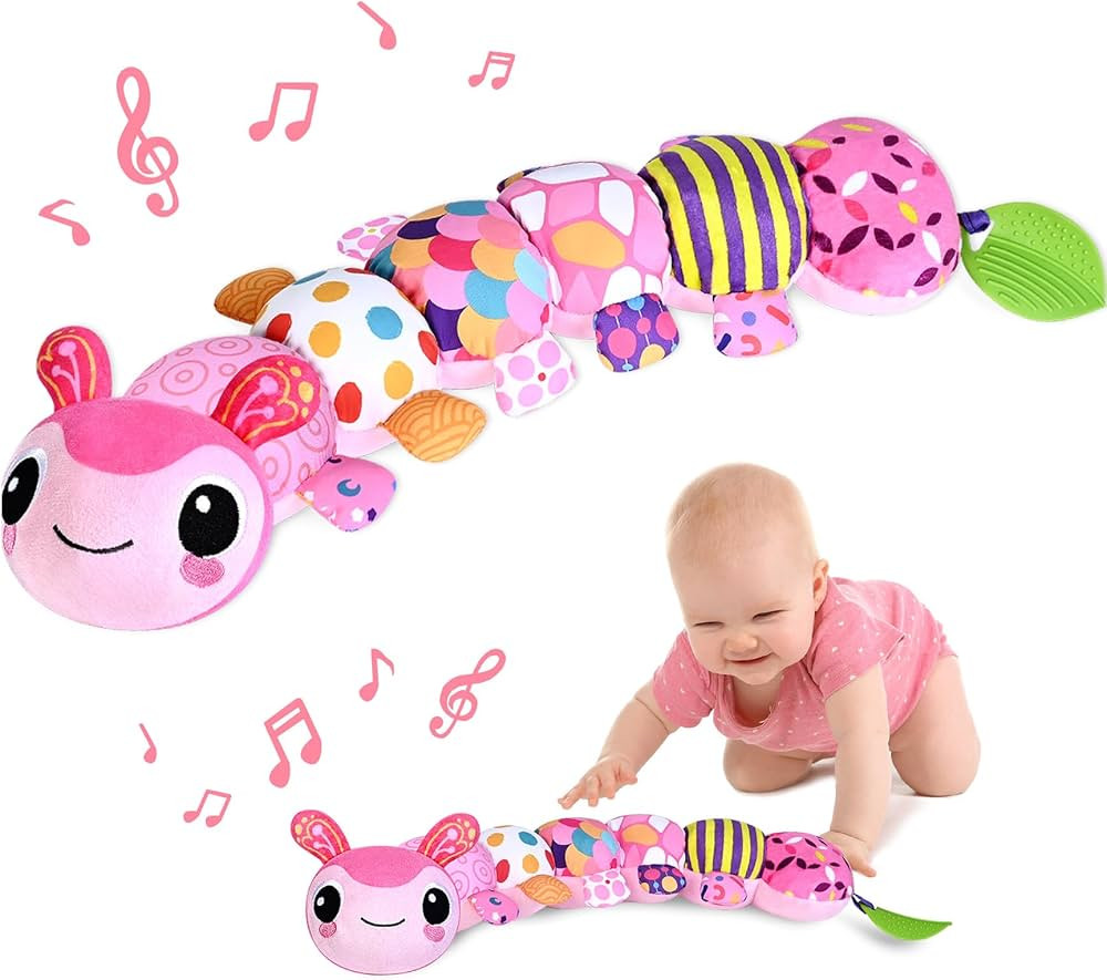 Baby Toys for 0-3-6-9-12 Months, Infant Stuffed Animal, Multi-Sensory Plush Toys, Tummy Time Musi... | Amazon (US)