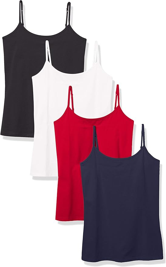Amazon Essentials Women's Slim-Fit Camisole, Pack of 4 | Amazon (US)