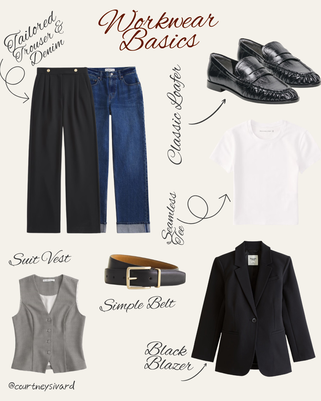 If you are just starting your workwear wardrobe or want to upgrade, these are the basics you need. This right here can create several different work outfits for you based on your environment. 

Corporate Outfits | Workwear Outfits | Office Outfits | Business Casual 

 #LTKCon #LTKootd #LTKWorkwear