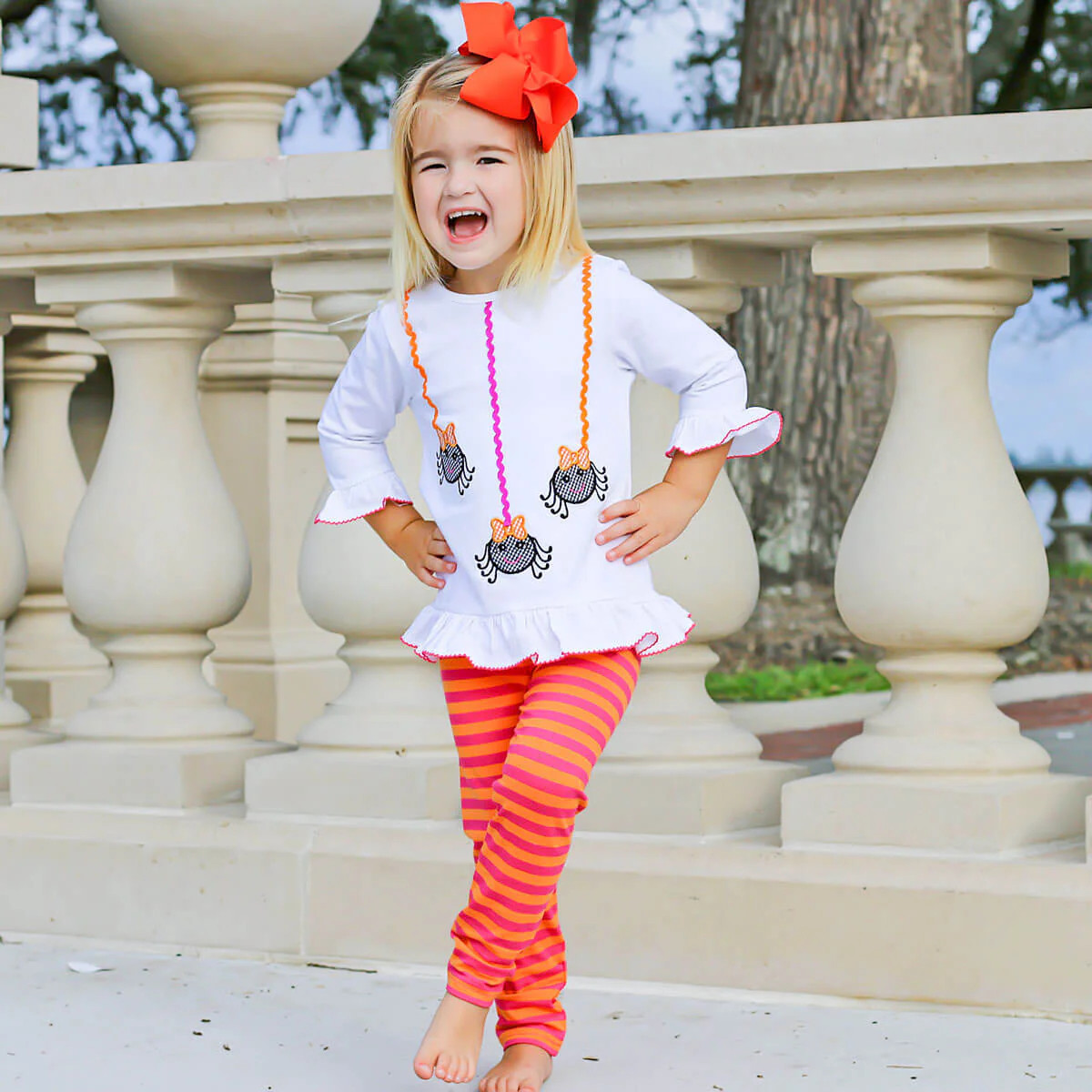 Itsy Bitsy Spider Stripe Milly Legging Set | Classic Whimsy