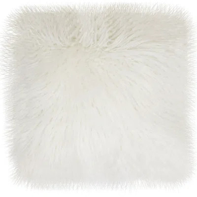 Thro by Marlo Lorenz Keller Faux Mongolian Fur Throw Pillow | Wayfair North America