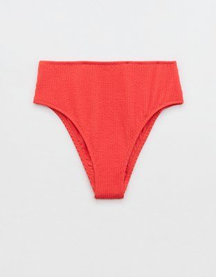 Aerie Crinkle High Cut Cheeky Bikini Bottom | Aerie