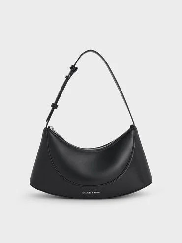 Noir Sigrid Shoulder Bag | CHARLES & KEITH UK | Charles & Keith UK