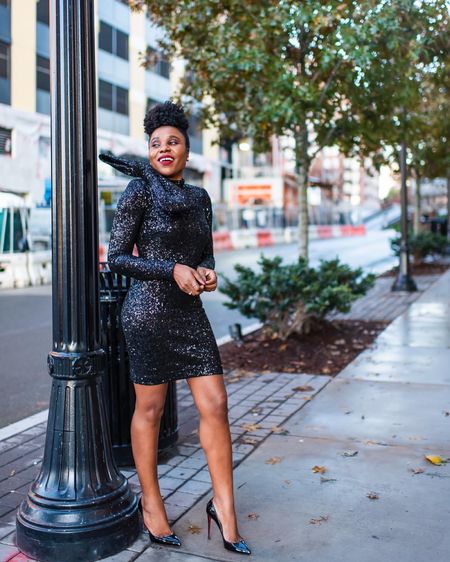 My sequins bow dress is circa 2019. It’s sold out but found it via a rental service. Runs true to size, copy the link for deets 

https://armoire.style/closet/detail/rebecca-vallance-mica-mini-dress/65NXd2ENbX



