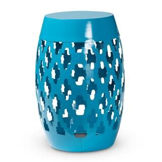 Baxton Studio Branson Blue Metal Outdoor Side Table 193-12116-HD - The Home Depot | The Home Depot