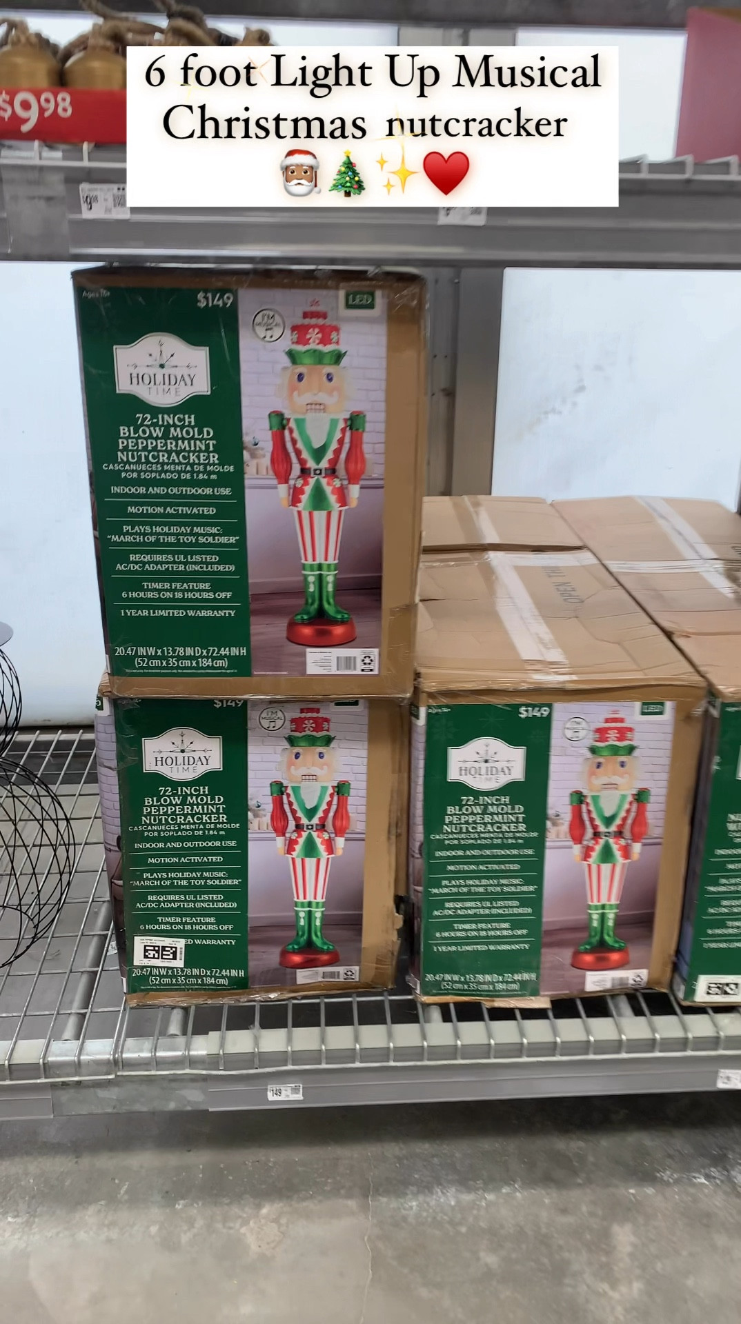 Ruuuunn and grab this peppermint nutcracker QUICK - i am predicting this to be a viral trend this year for sure!! Especially with this killer price!! 👏🏽🎄✨🎅🏽♥️ 

Make sure to follow me here in the LTK APP for more @walmart holiday deals, Christmas decorations, and easy recipes! ♥️  #nutcracker #6footnutcracker #christmasnutcracker #walmartholidaydeals #christmasporchdecorations #christmasyarddecorations

#LTKHoliday #LTKVideo #LTKSeasonal