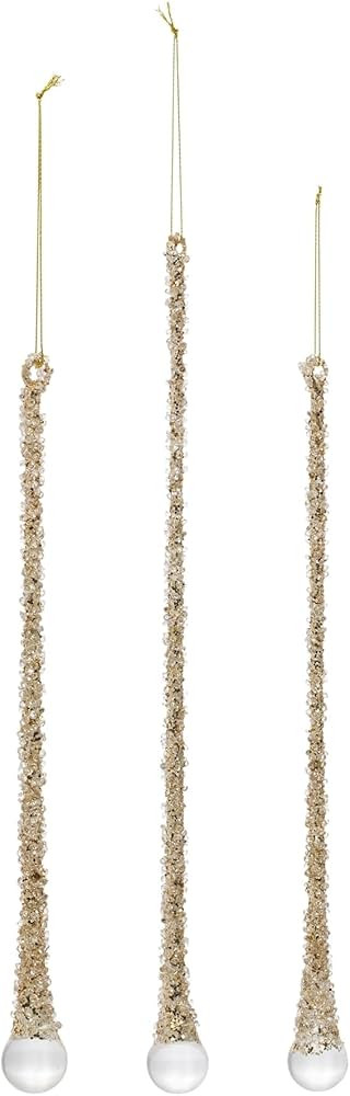 Melrose 83716 Icicle Drop, 10-inch, 12-inch and 14-inch Height, Set of 3, Glass | Amazon (US)