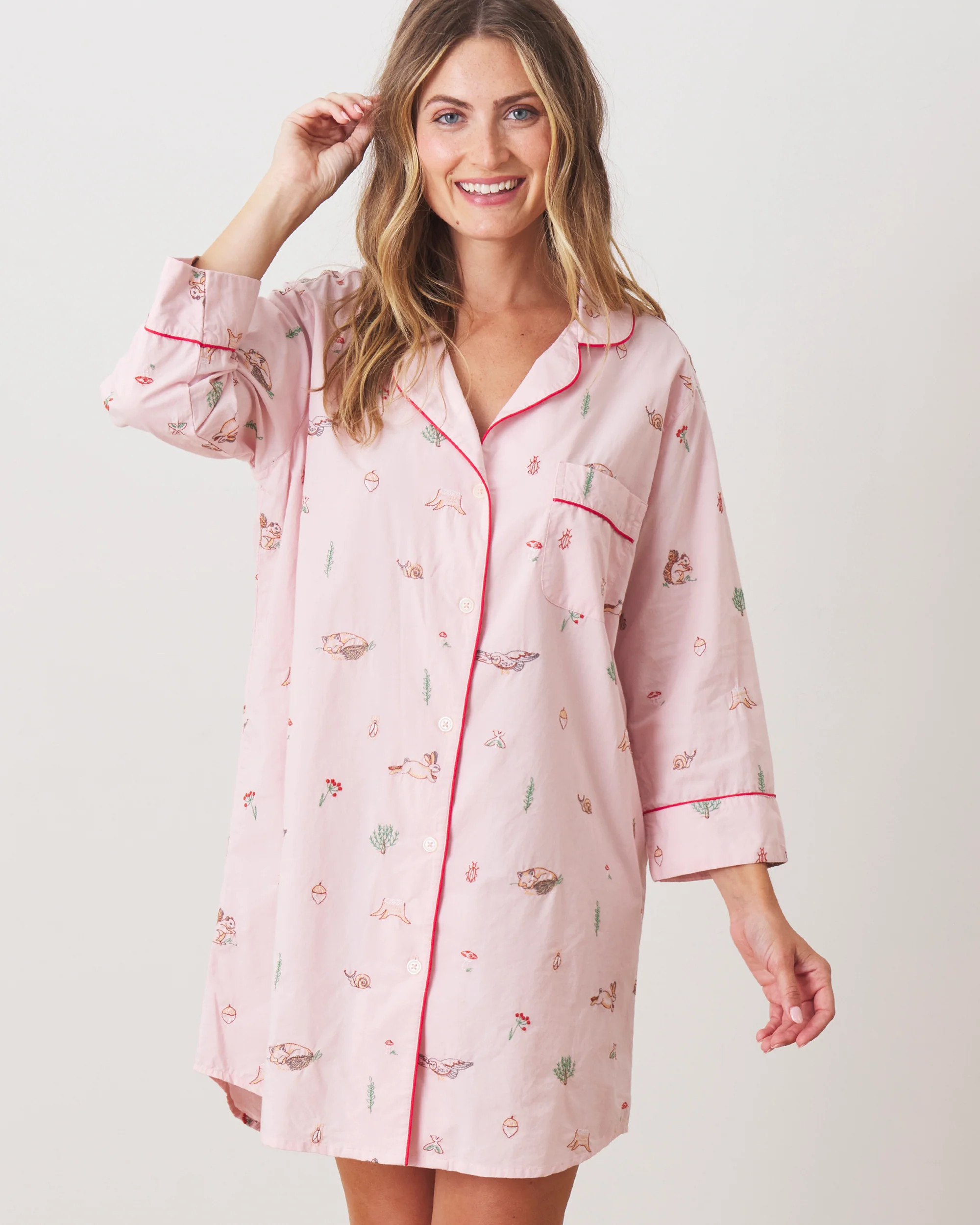 Woodland Storybook - Sleep Shirt - Blush | Printfresh