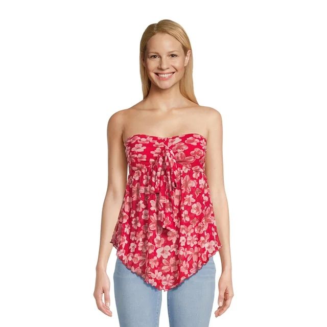 No Boundaries Juniors Mesh Tube Top, Sizes S-3XL | Walmart (US)