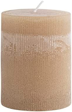 Creative Co-Op Unscented Pleated Pillar Candle | Amazon (US)