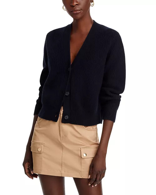 AQUA V-Neck Novelty Stitch Cardigan - Exclusive  | Bloomingdale's Women | Bloomingdale's (US)