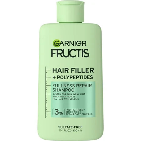 Garnier Fructis Hair Filler Fullness Repair Shampoo for Thin and Weak Hair 10.1 fl oz | Walmart (US)