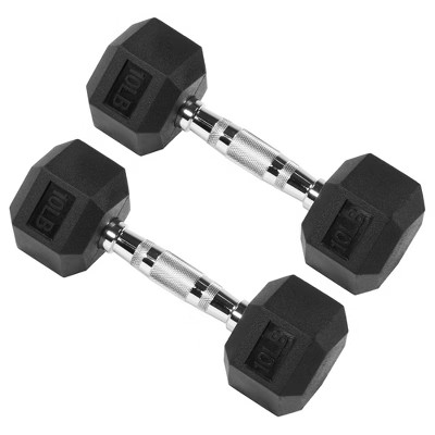 Signature Fitness Hex Dumbbells Non-Slip Free Weights Full Body Strength Training Home Gym Workou... | Target