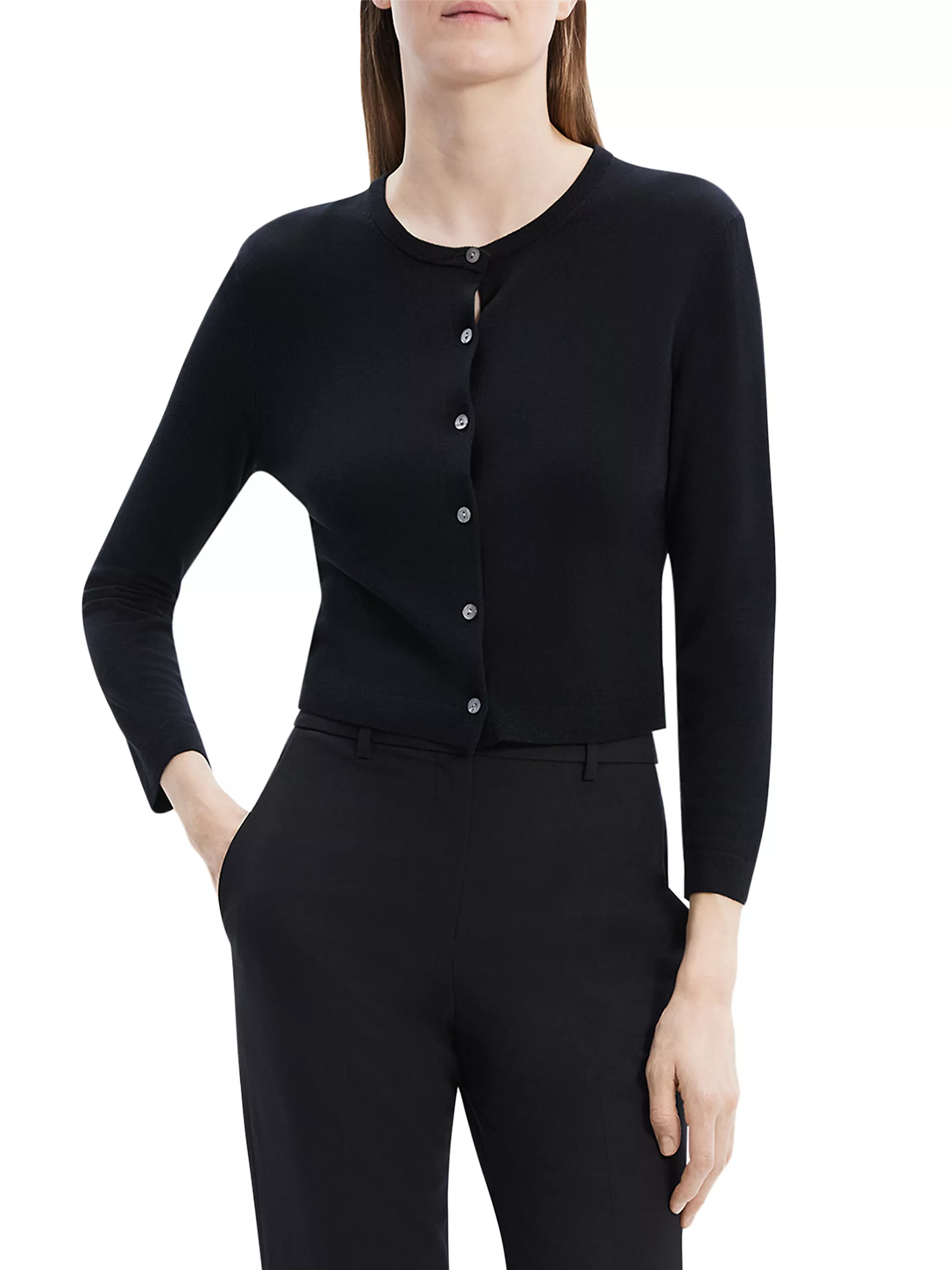 Merino Wool Crop Cardigan | Saks Fifth Avenue