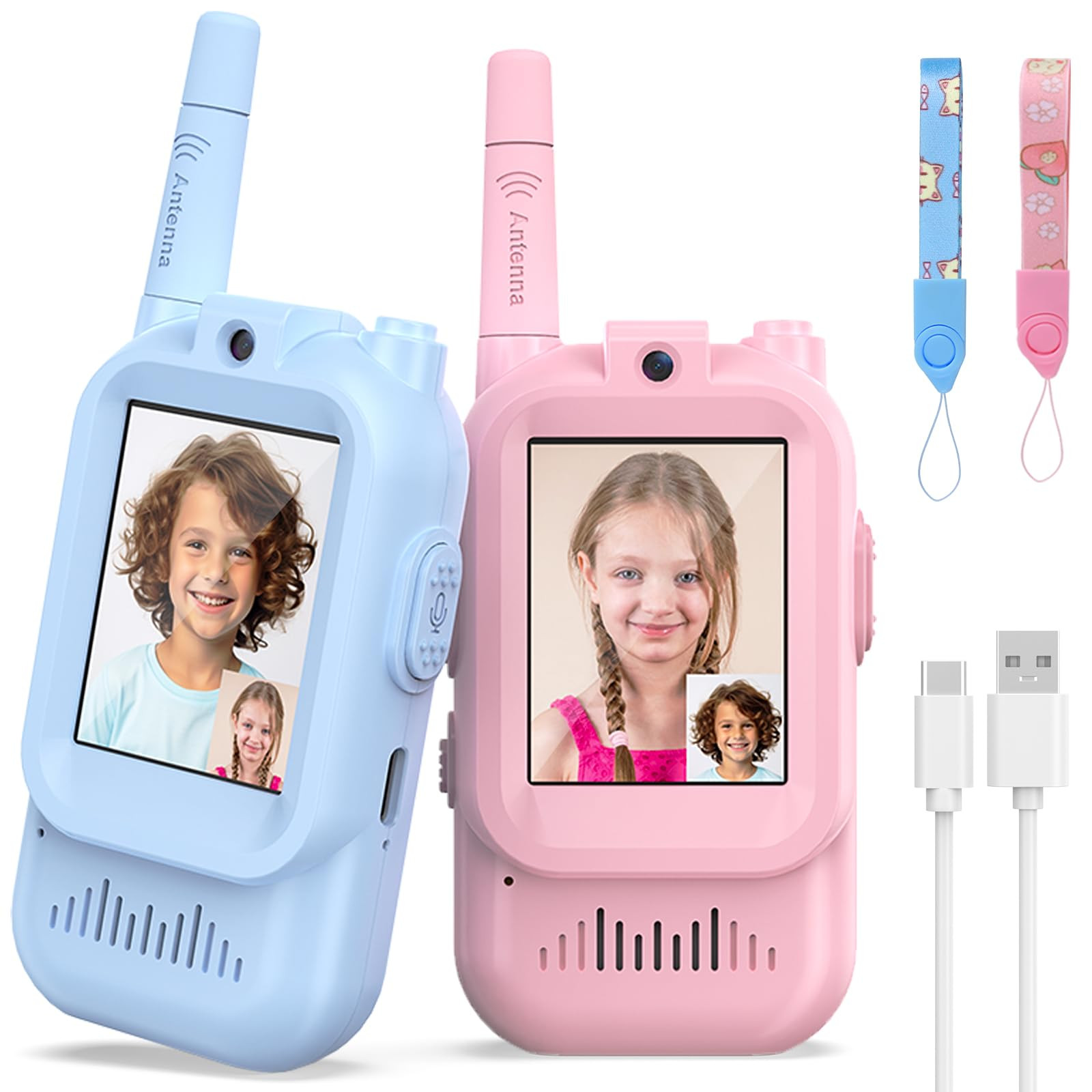 Walkie Talkies for Kids Pack of 2, Rechargeable Long Range Two Way Radios Toys for Boys Girls Age... | Amazon (US)