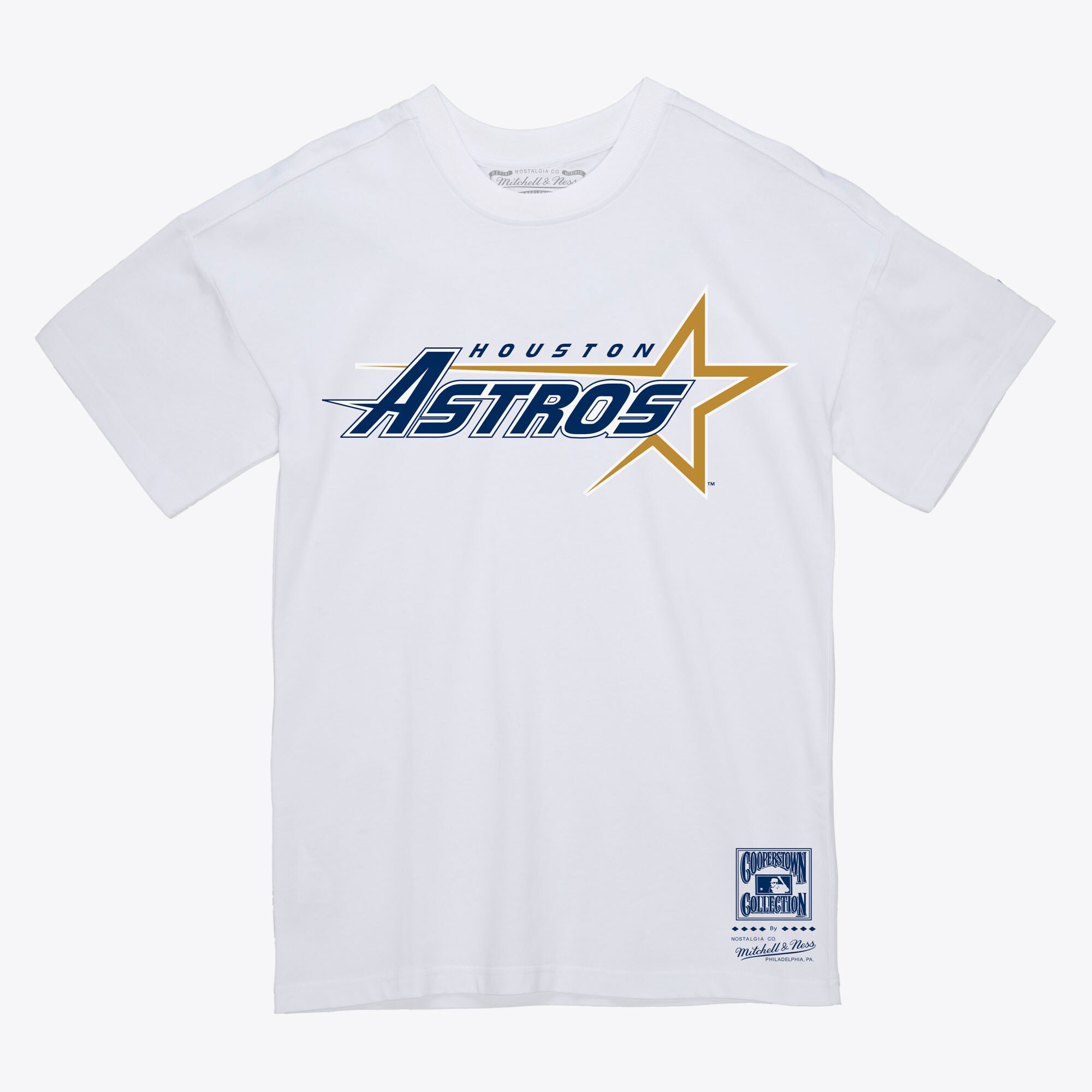 Men's White Houston Astros Wordmark T-Shirt | Mitchell & Ness