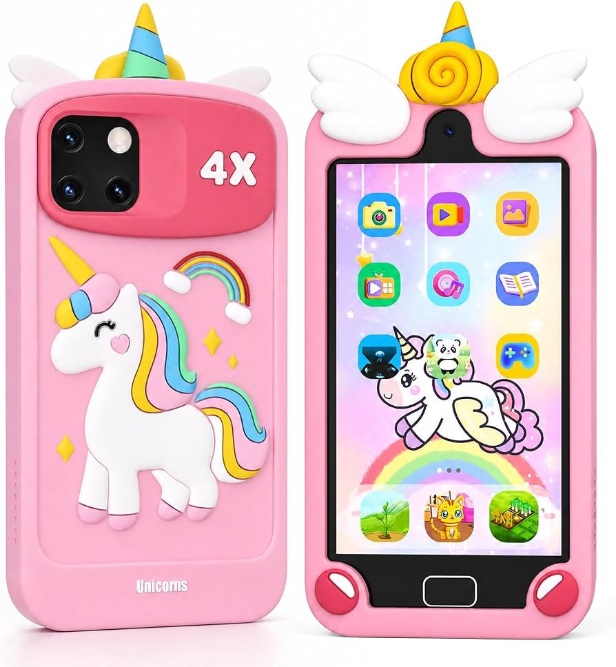 Kids Smart Phone for Girls 3-12 Years, 4" Touchscreen Toy Play Phones, 32GB | Amazon (US)