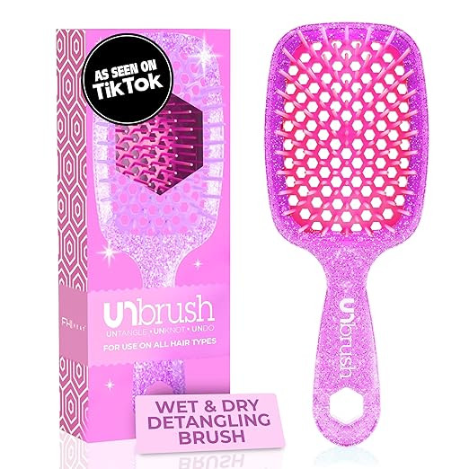 FHI Heat UNbrush Detangling Brush for Pain-Free Brushing on All Wet or Dry Hair Types — Durable... | Amazon (US)