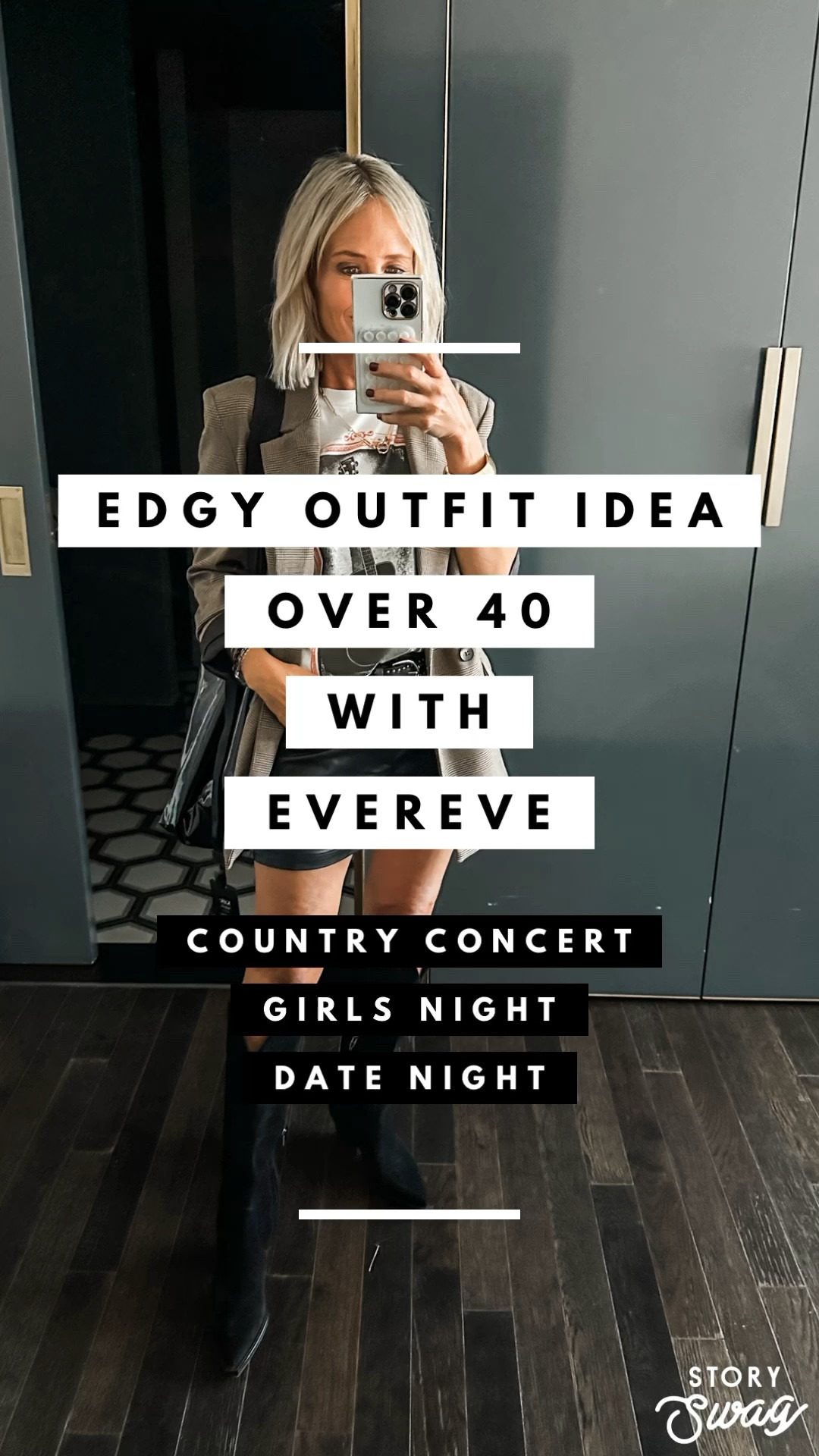 Edgy style over 40
Faux leather shorts- I sized up to a 26 to sit lower on my waist
Blazer under $100 in true size xs
Graphic tee- anyone would do- but this one is cute and somewhat  Western inspired.  I’m in my true size xs- it is a generous fit
Boots, suede boots- for Trie to size
Evereve
 Country concert, Nashville trip, girls trip, date night, girls night

#LTKStyleTip #LTKShoeCrush #LTKOver40