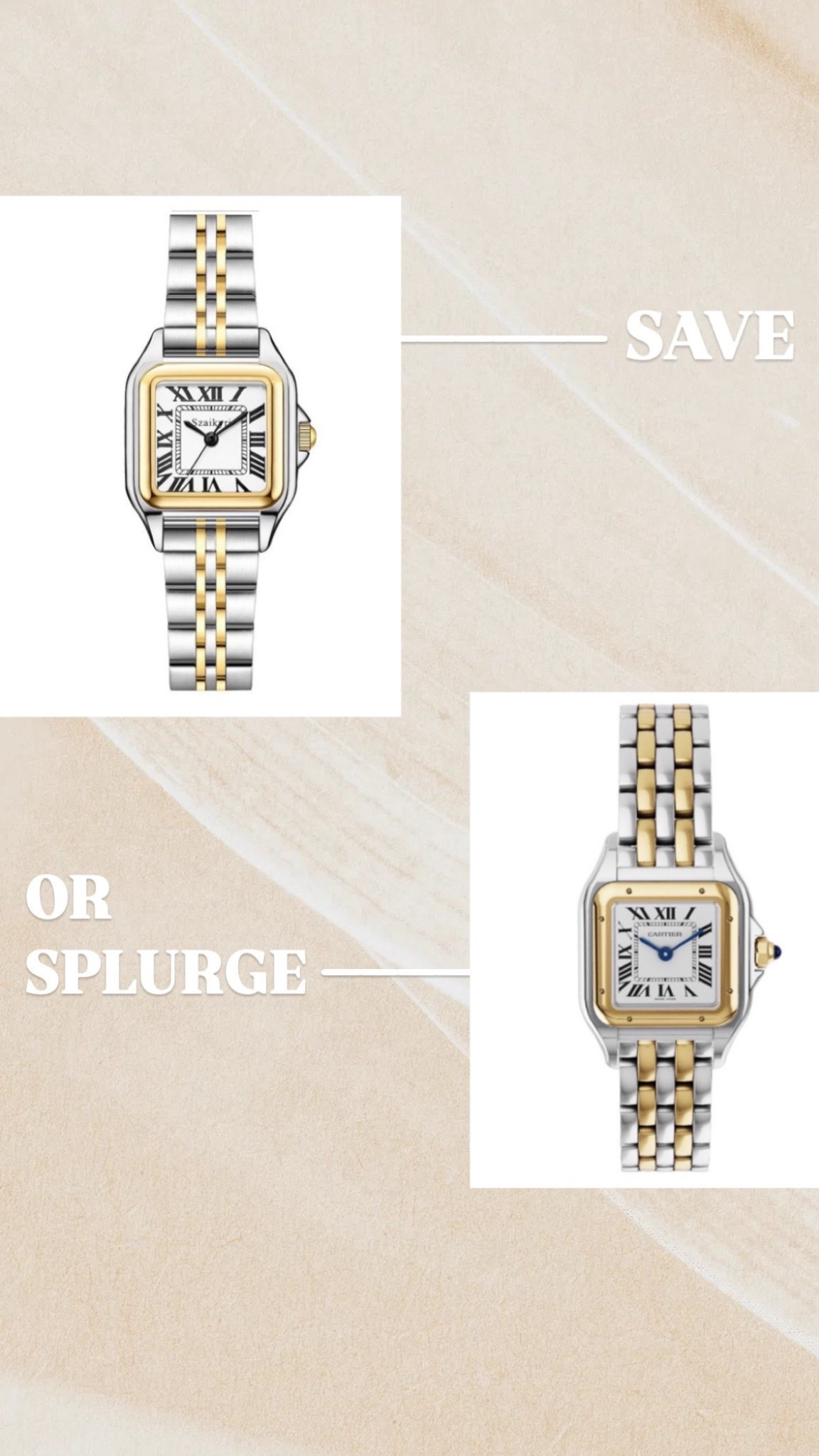 Save or splurge? Cartier look alike watches from Amazon 

#LTKStyleTip #LTKBeauty #LTKFindsUnder50