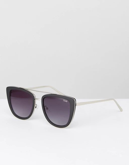 Quay Australia French Kiss Cat Eye Sunglasses In Black | ASOS US