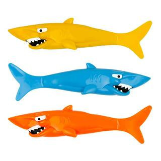 Shark Diving Toy Swimming Pool Game for Underwater Play (3-Pack) | The Home Depot